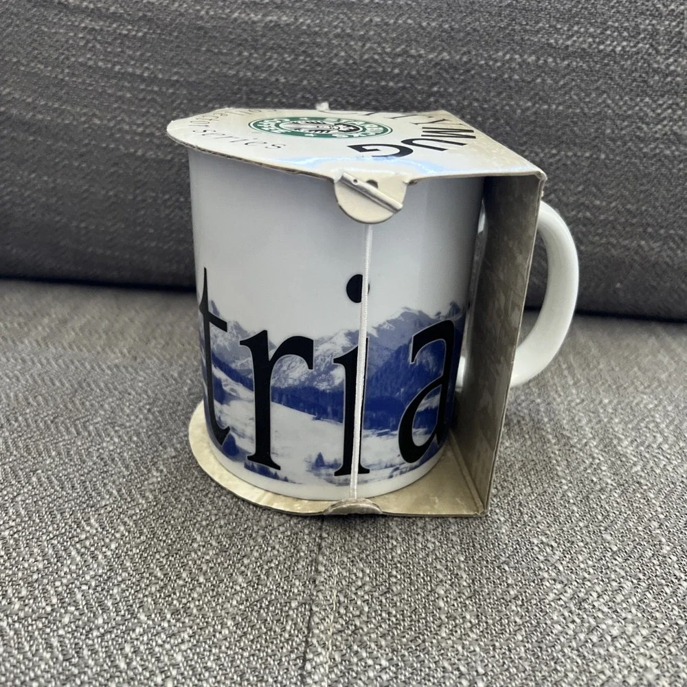 Starbucks CITY MUG COLLECTOR SERIES 2001 Coffee AUSTRIA Ceramic Mountains 16oz